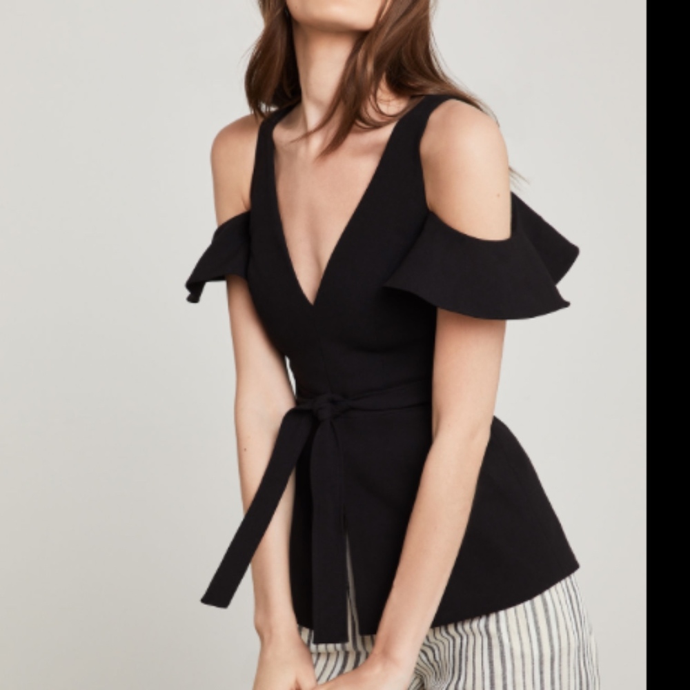 Cold Shoulder Peplum Top